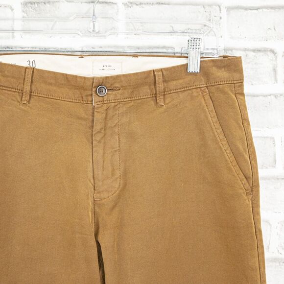 Apolis Global Citizen Slim fit Utility Chino Pants Light Brown Size 30 - Picture 8 of 10